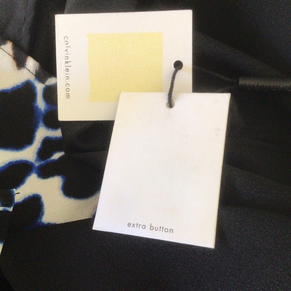 CALVIN KLEIN LEOPARD PRINT BLOUSE NWT LARGE - Picture 10 of 12